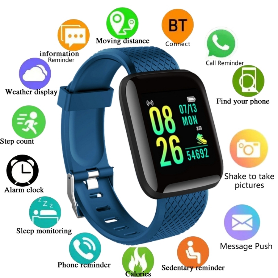 Smartwatch Square Watches For Men - Sport Smartwatch Fitness Bracelet Music Control