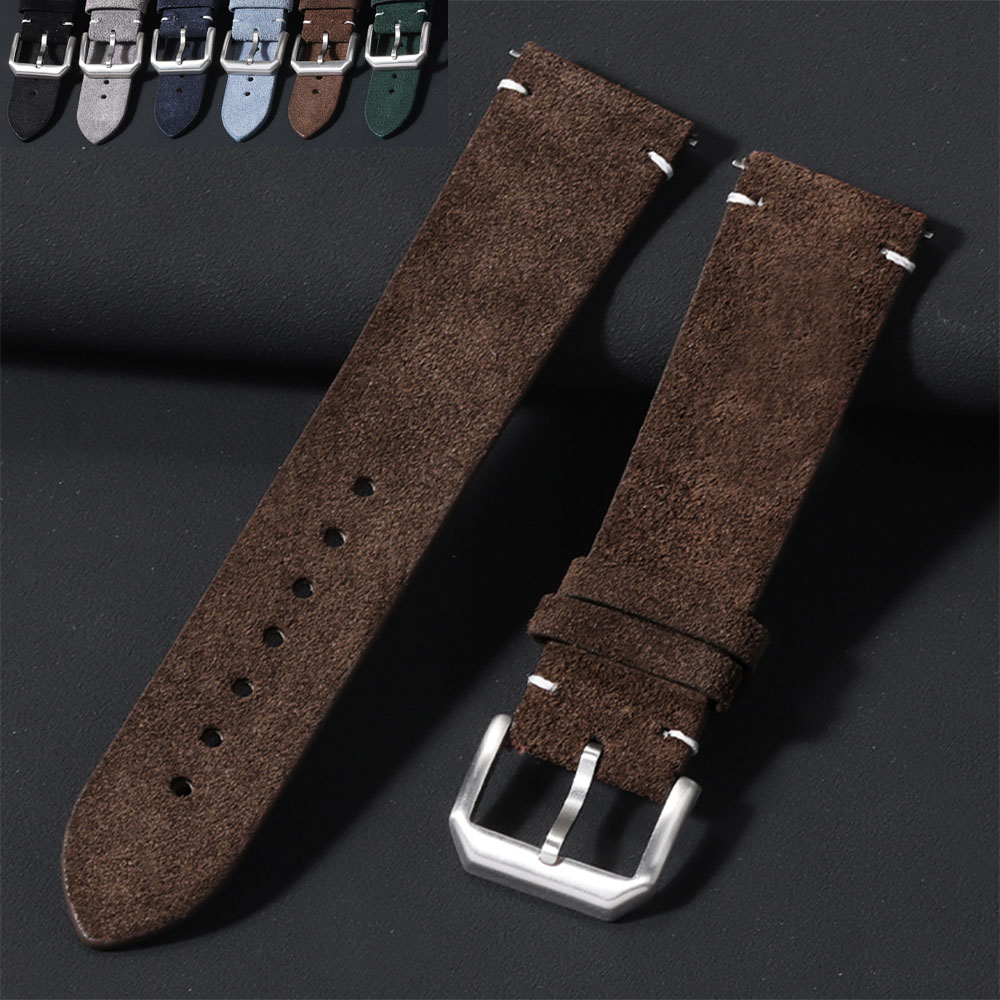 Smartwatch Vintage Watches For Women - 20mm 22mm Soft Suede Leather Watch
