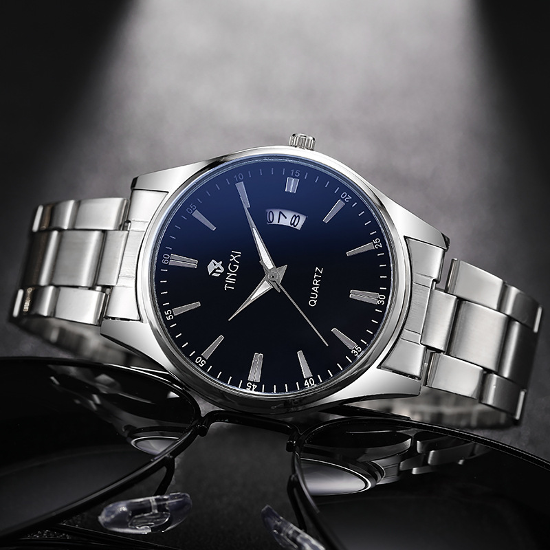 Men's Steel Band Calendar Quar - Smartwatch Watches Boys 评论和价格