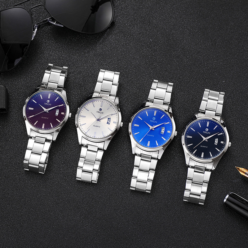 Men's Steel Band Calendar Quar - Smartwatch Watches Boys 评论和价格