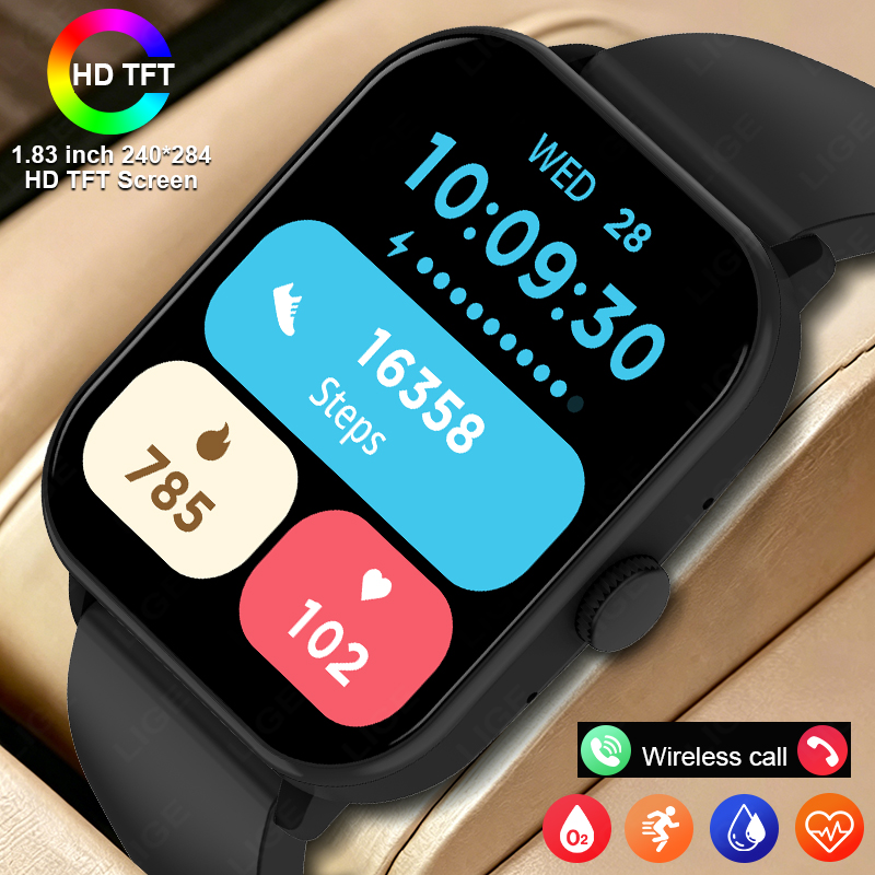 LIGE Voice Calling Smartwatch  - Smartwatch Watches Birthday Gift For Men 评论和价格