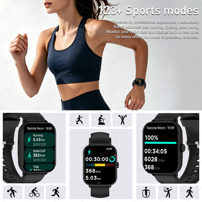 LIGE Voice Calling Smartwatch  - Smartwatch Watches Birthday Gift For Men 评论和价格