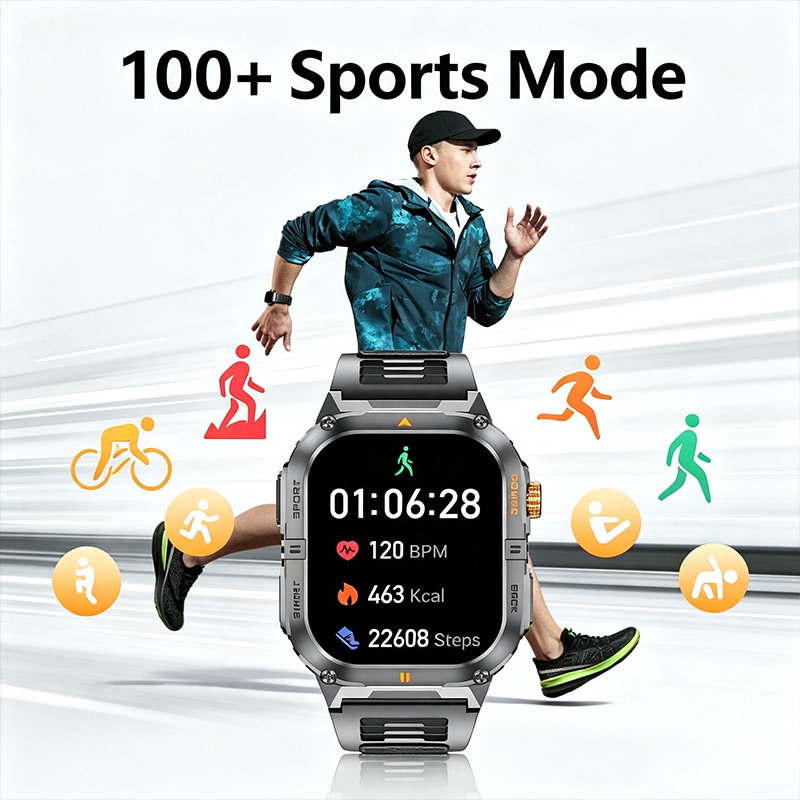 Rugged Military Smart Watch Me - Smartwatch Rugged Watches For Men 评论和价格