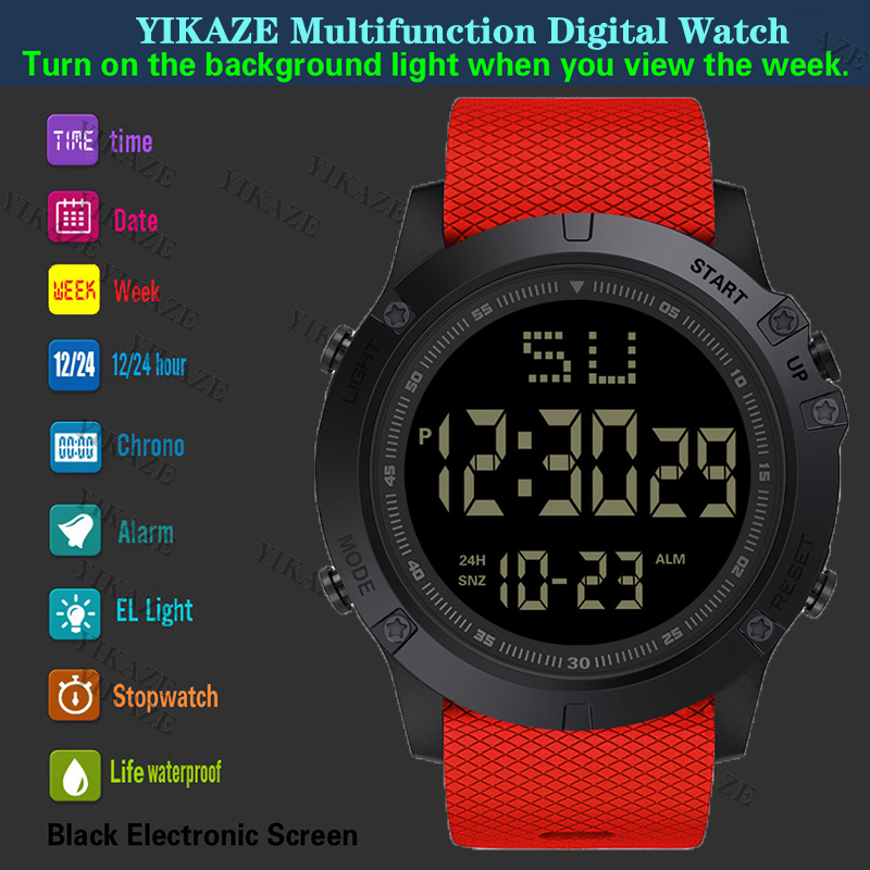 Y08 Men Sports Watch Multifunc - Kids Watches Not Smartwatch 评论和价格