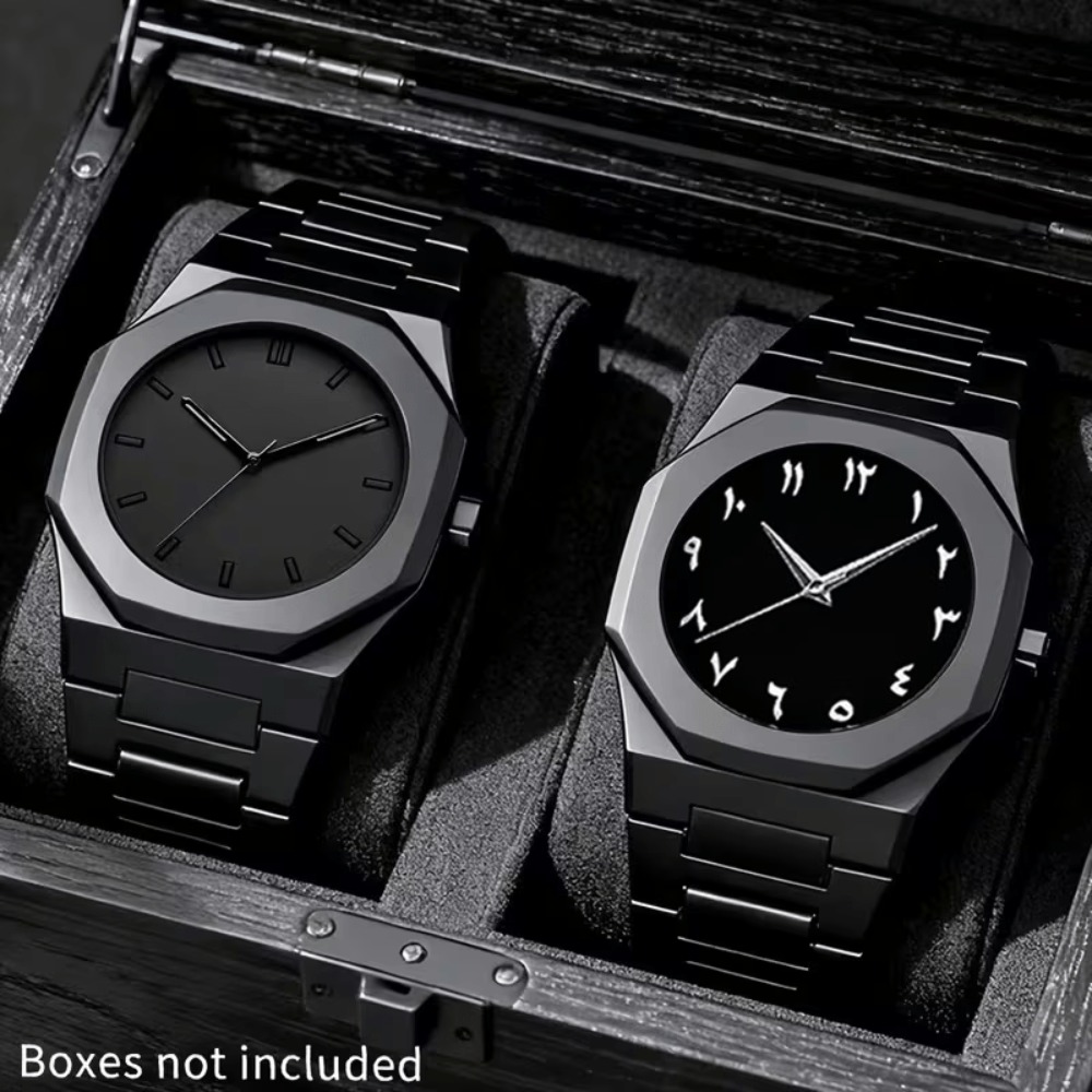 2pcs Watch, Fashion Quartz Wri - Smartwatch Watches Birthday Gift For Men 评论和价格