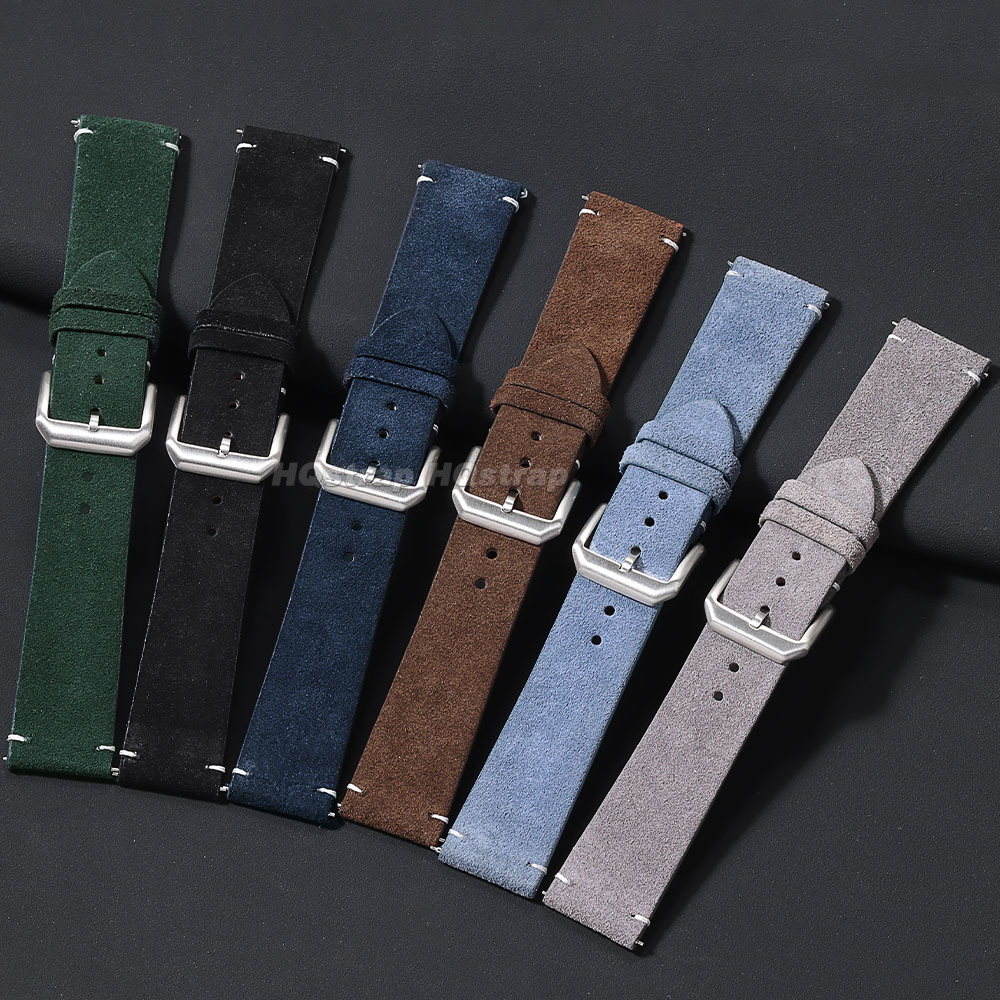 20mm 22mm Soft Suede Leather W - Smartwatch Vintage Watches For Women 评论和价格