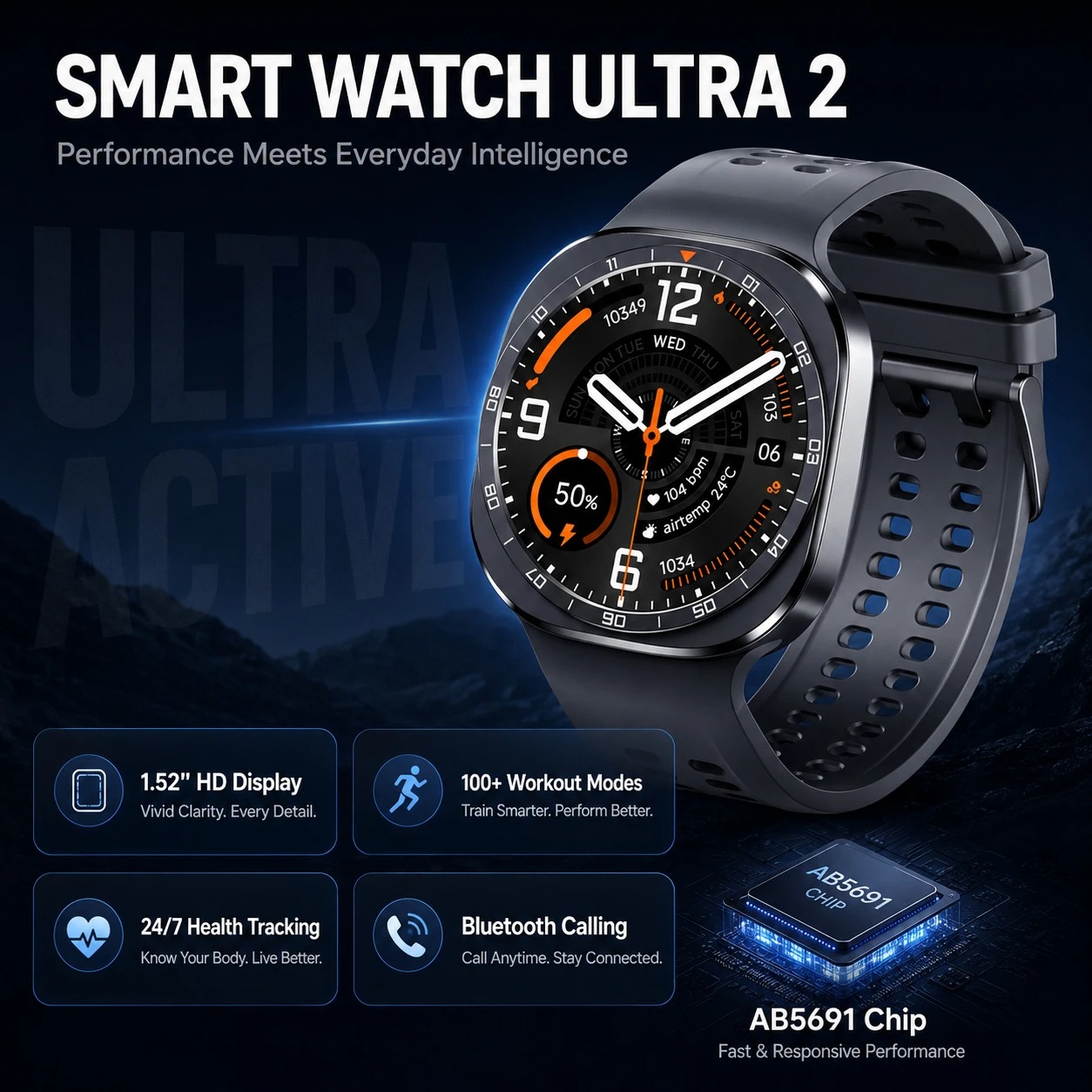 2026 New Smart Watch Ultra 2 F - Smartwatch Square Watches For Men 评论和价格