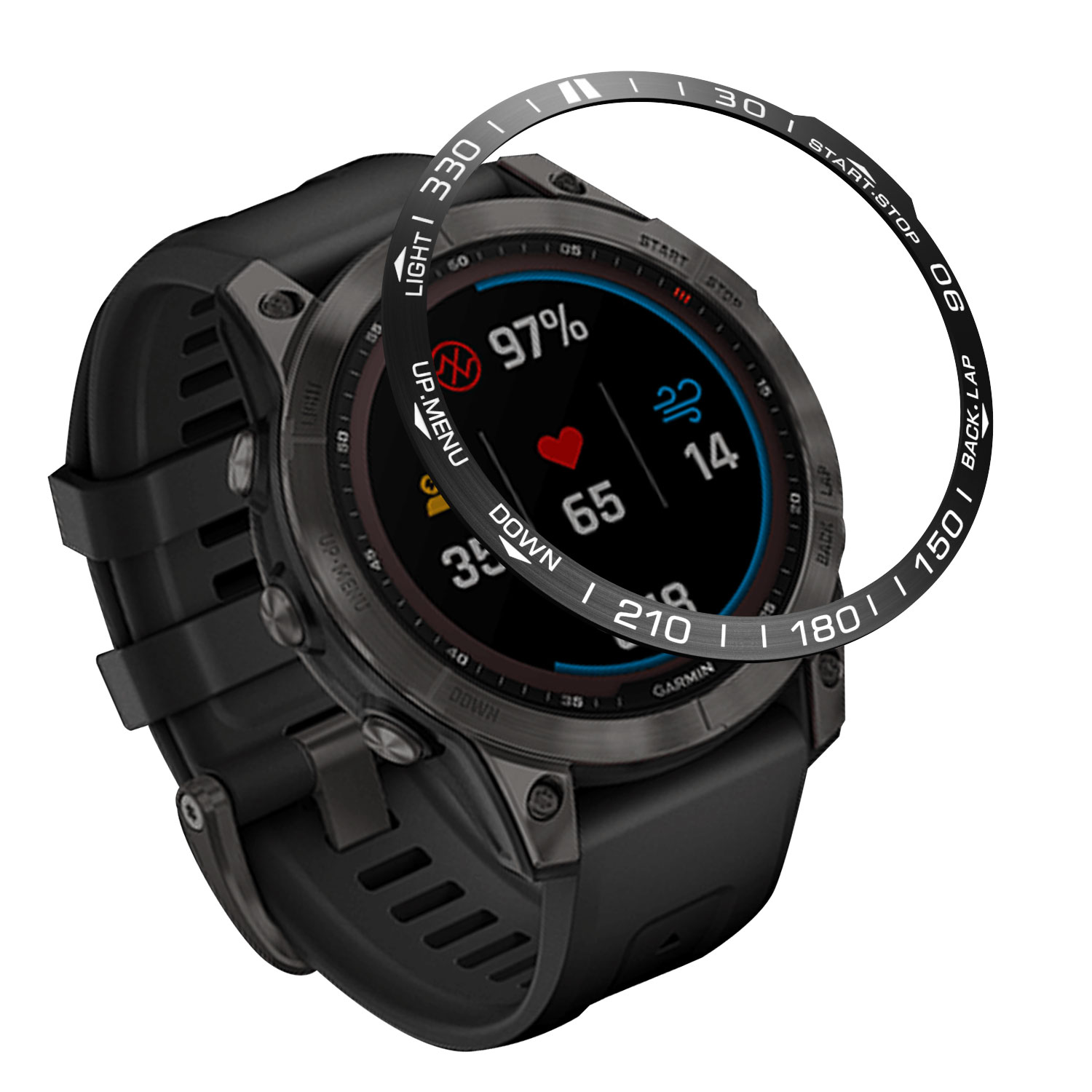 Metal Styling Bezel for Garmin - Smartwatch Ring Watches 评论和价格