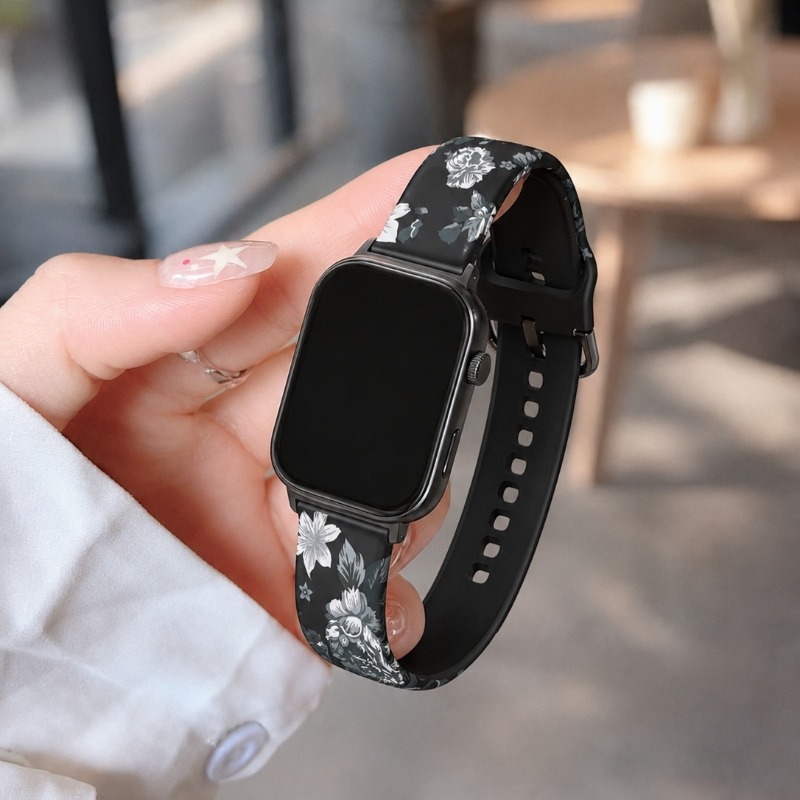 Vintage Floral Print Soft Sili - Smartwatch Vintage Watches For Women 评论和价格