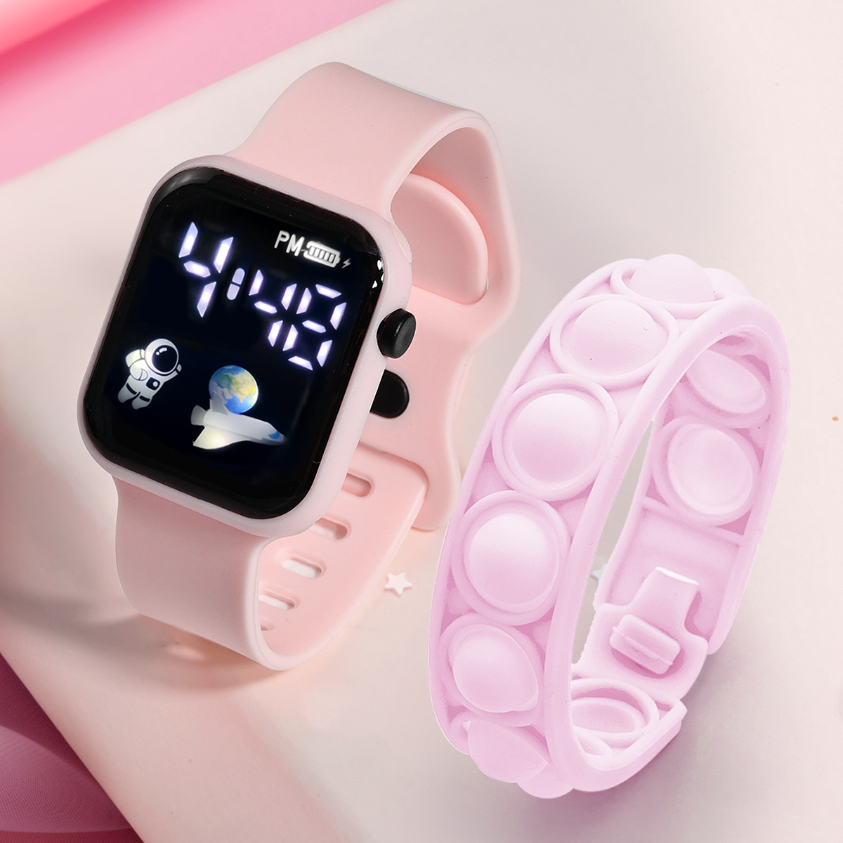 2PCS Children's Smart Watch Br - Smartwatch Watches Gift For Girls 评论和价格